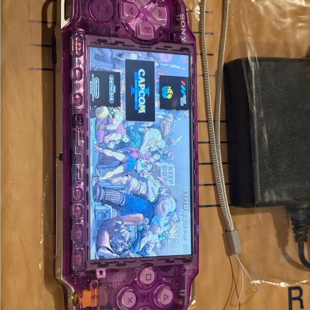 Sony Handheld Console in Transparent Purple
